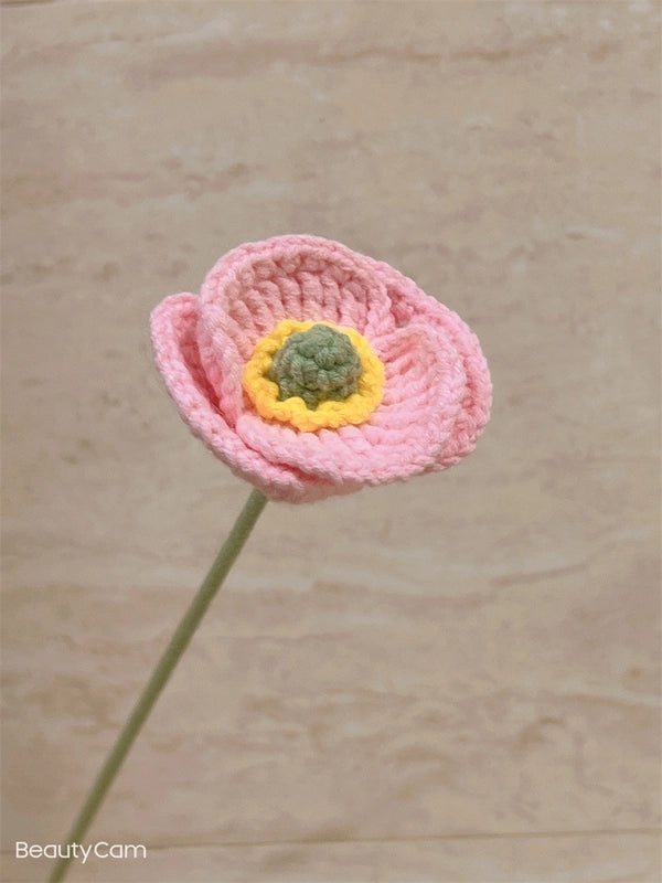 Handmade Pastoral Flower Yarn Artificial Blooms|Home Decor & Artificial Flowers
