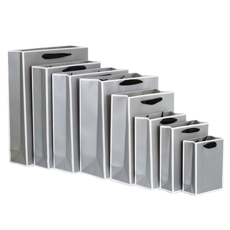 White Card Portable Paper Shopping Bag with Handles|Shopping Bags & Gift Packaging