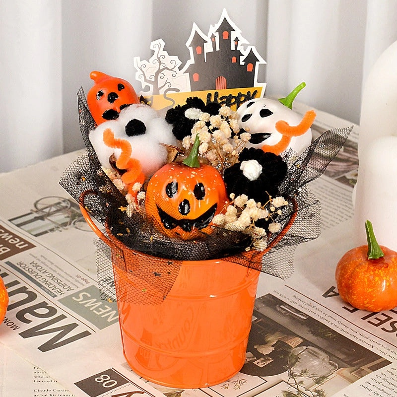 Halloween Minimalist Color Block Plastic Flowers|Home Decor Artificial Flowers