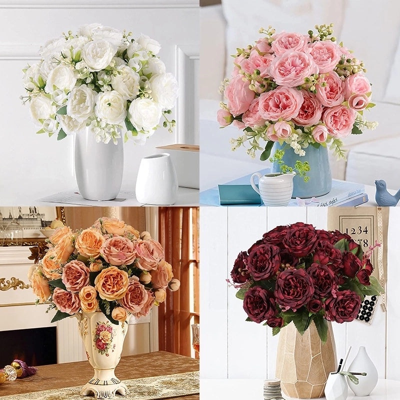 Pastoral Style Artificial Silk Flowers for Home Decor|Home & Garden Decorations