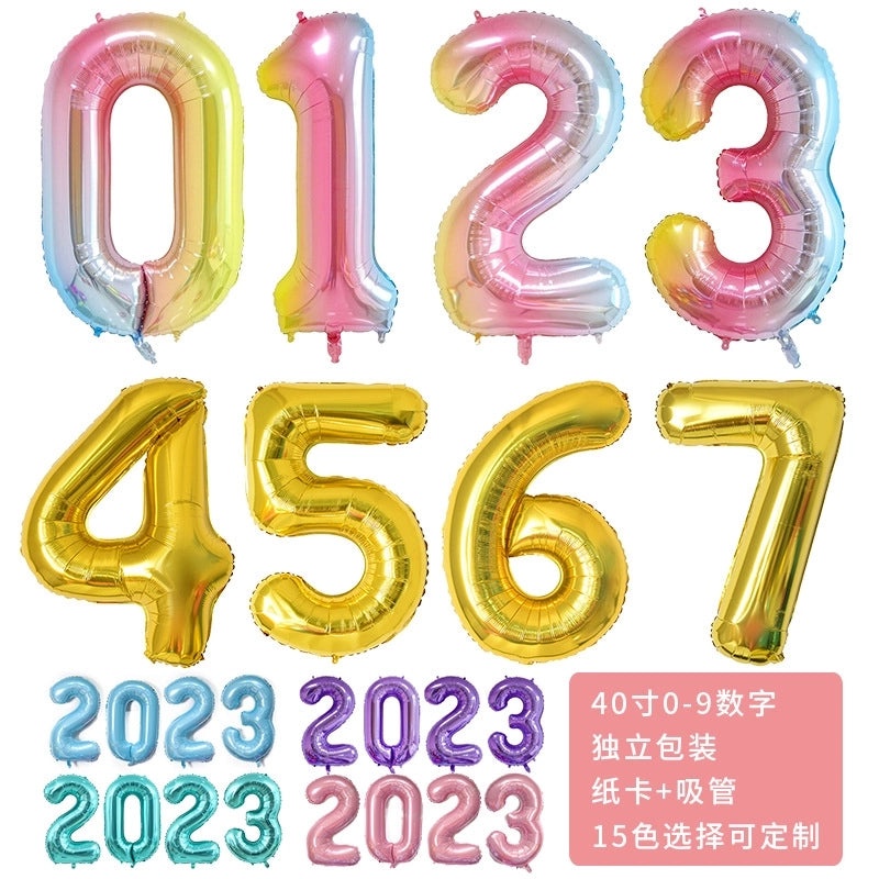 Personalized Birthday Number Balloons Aluminum Foil Party Decorations|Party Supplies Balloons