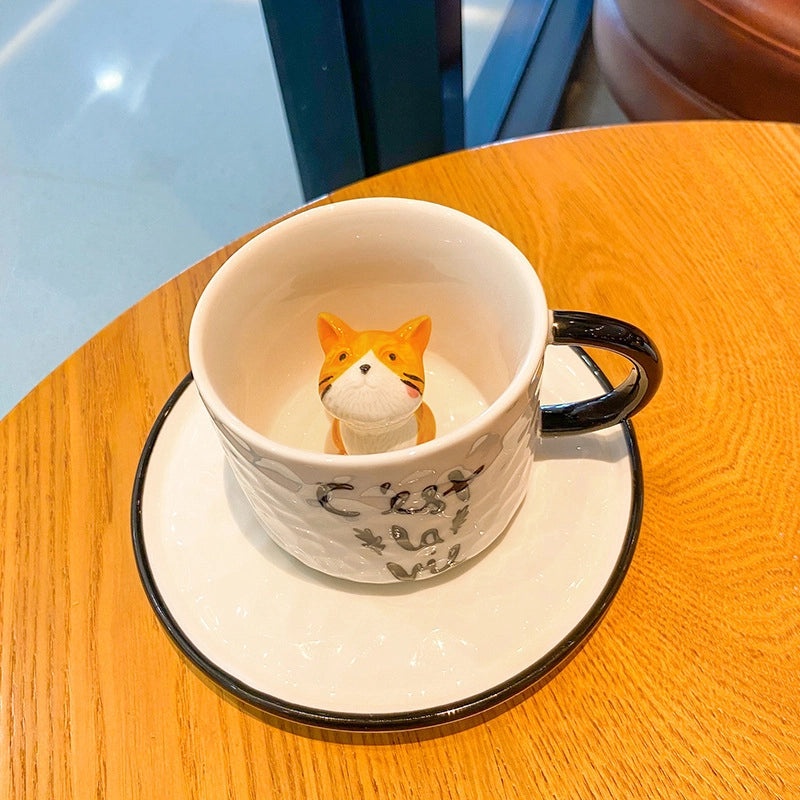 Adorable Cartoon Ceramic Water Bottle Single Piece | Drinkware & Water Bottles