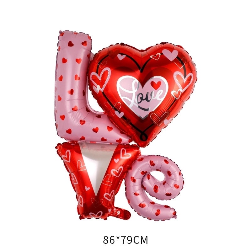 Heart-Shaped Aluminum Foil Balloons for Valentine's Day Party Decor | Party Supplies