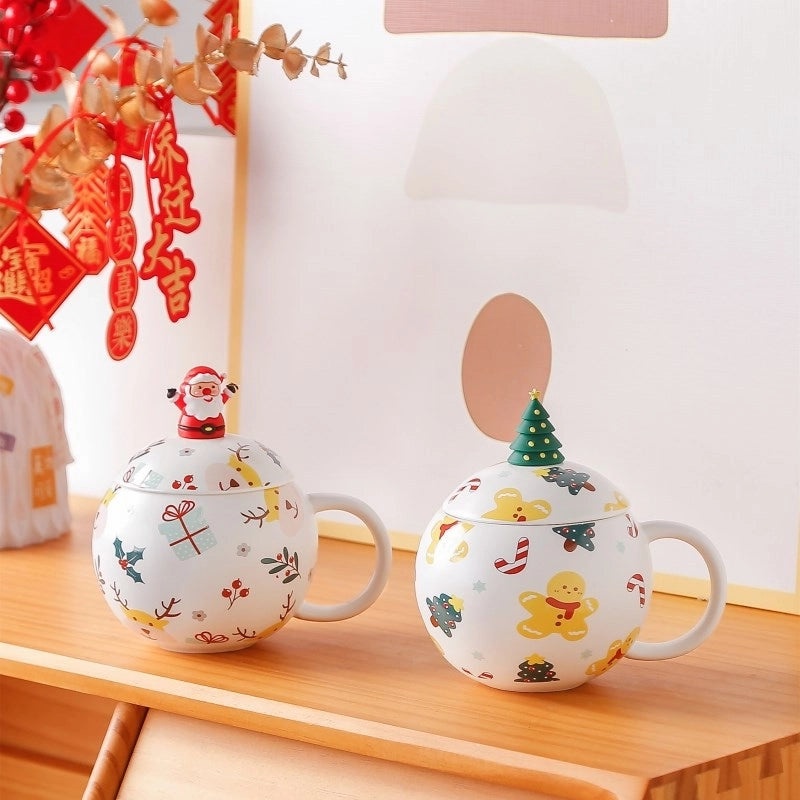 Festive Snowflake Ceramic Water Bottle Set for Christmas | Home & Kitchen Drinkware