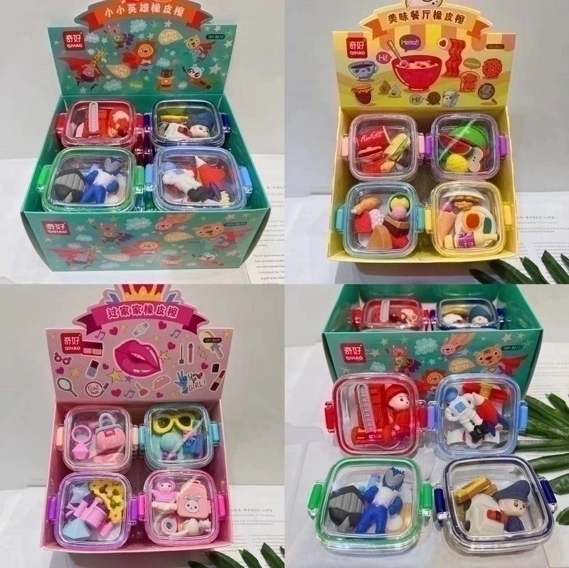 Cartoon-Inspired Detachable Assembled Eraser for Kids|School Supplies & Stationery