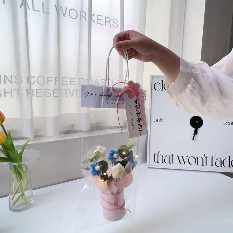 Valentine's Day Plush Flower Bouquet Cute Artificial Floral Gift|Home Decor & Gifts