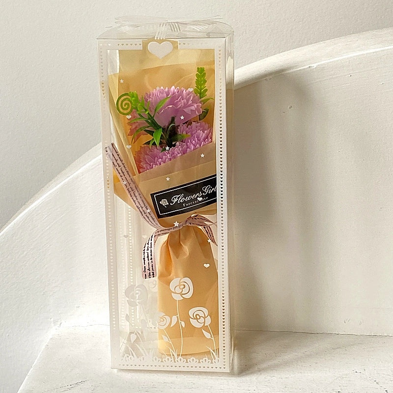 Romantic Carnation Rose Soap Flower Artificial Floral Arrangement|Home Decor Artificial Flowers