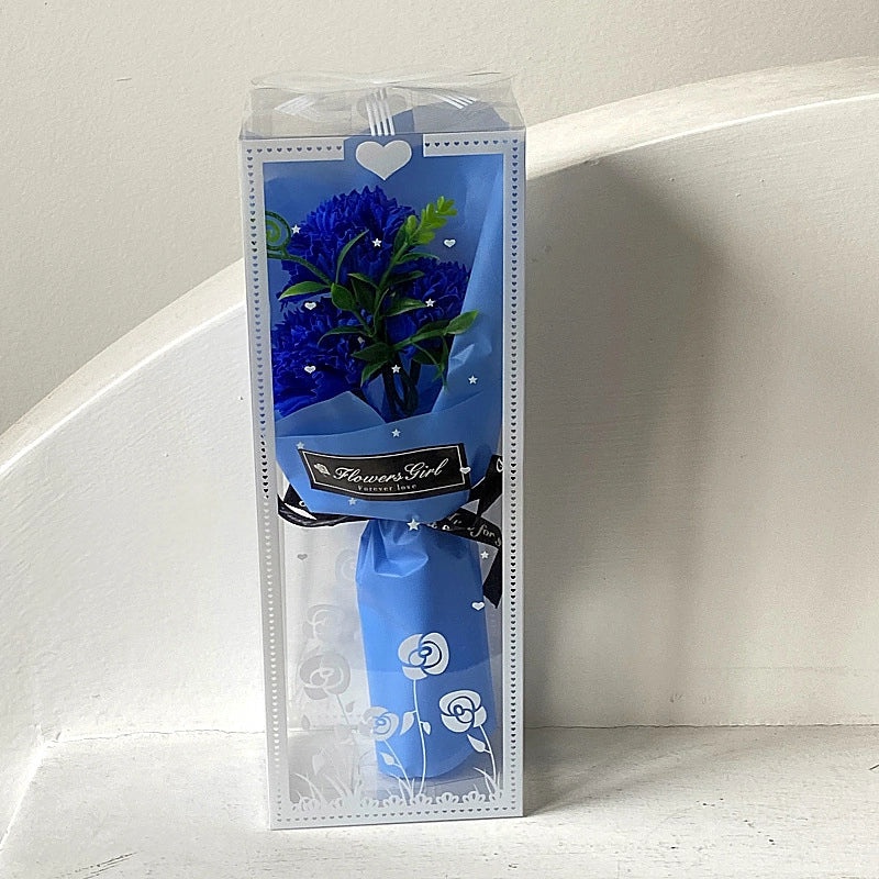 Romantic Carnation Rose Soap Flower Artificial Floral Arrangement|Home Decor Artificial Flowers