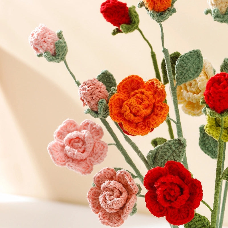 Handcrafted Wool Rose Flower Decoration for Living Room|Home Decor Gift