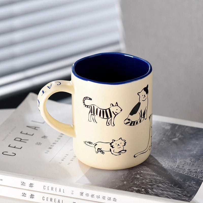 Cartoon Ceramic Mug for Casual Vacation Use 1 Piece|Home & Kitchen - Drinkware & Mugs