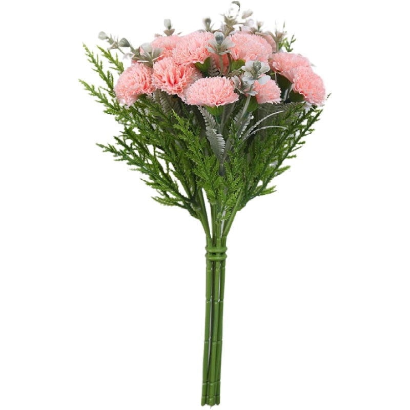 New Popular Carnation Artificial Flowers for Home Desk Decor Mother's Day Fake Flower Ornaments|Home Decor Artificial Flowers