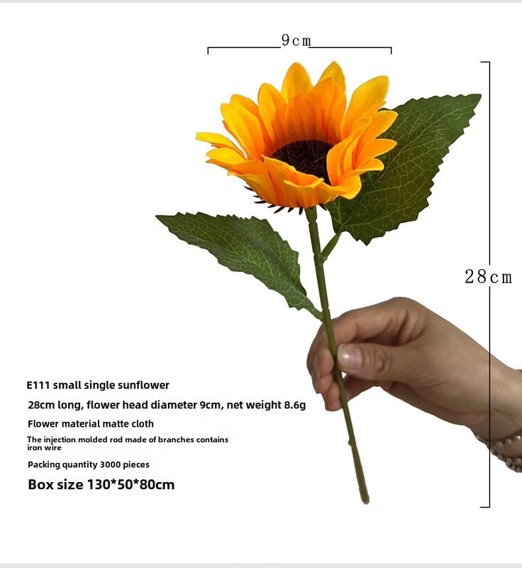 2 Pieces Realistic Artificial Sunflower Home Decor Wedding Floral Arrangement Fake Flower Bouquet|Home Decor & Floral Ornaments