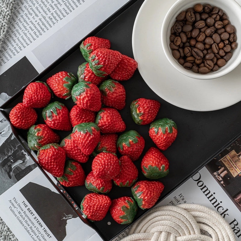 Simulation Large PU Strawberry Fruit Model for Camping Shooting Props | Home Decor Ornaments