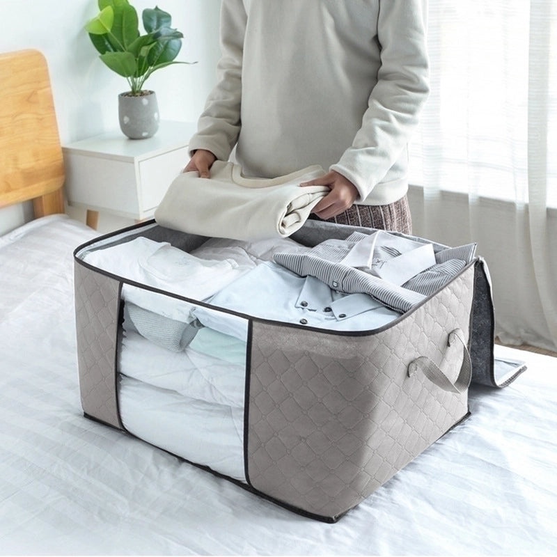 Spacious Moisture-resistant Breathable Transparent Quilt Storage Bag | Home Storage & Organization