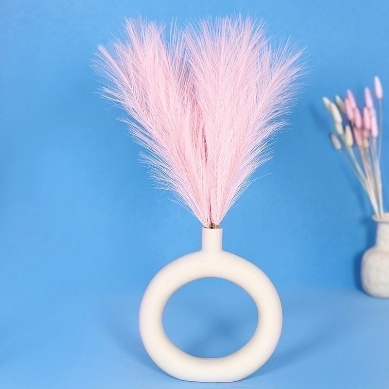 Nordic Style Artificial Flowers with Reed and Raw Silk Texture|Home Decor Artificial Plants