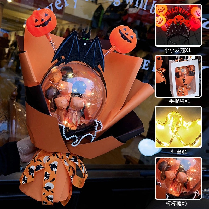 Halloween Pumpkin Plastic Flowers Nordic Modern Cute Artificial Floral Decor|Home Decor & Seasonal Decorations