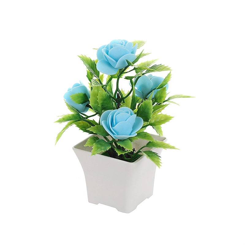 Artificial Foam Rose Flowers in Pot | Home Decor Artificial Plant Ornaments