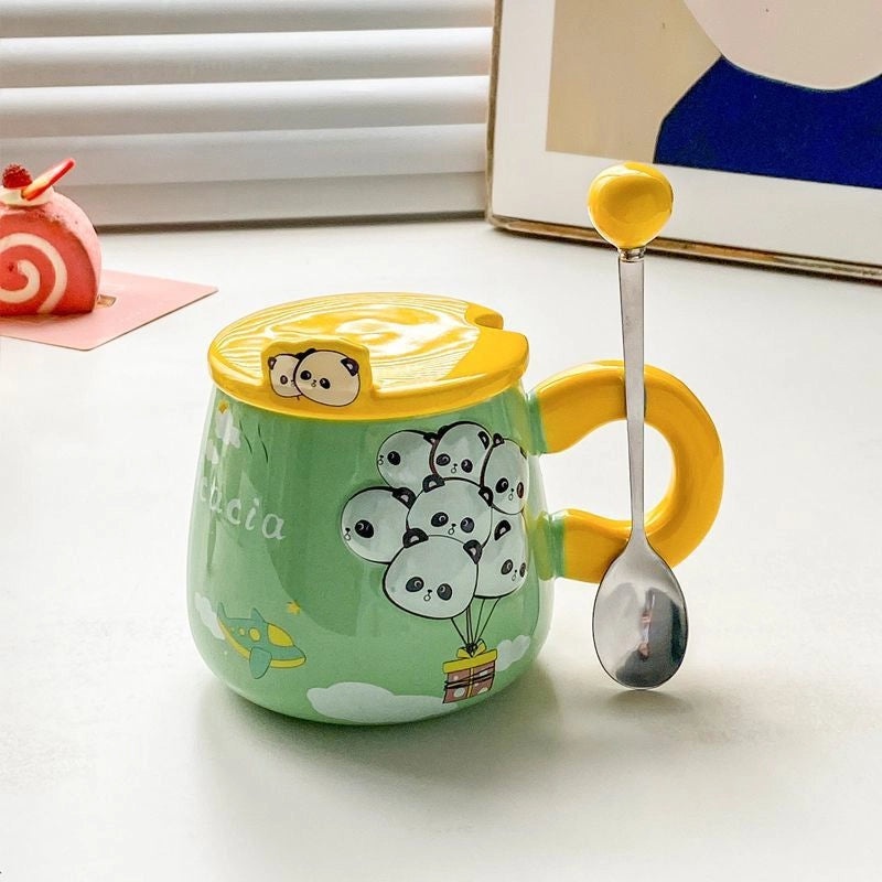 Adorable Ceramic Animal Letter Water Bottle 1 Piece|Home & Kitchen Accessories