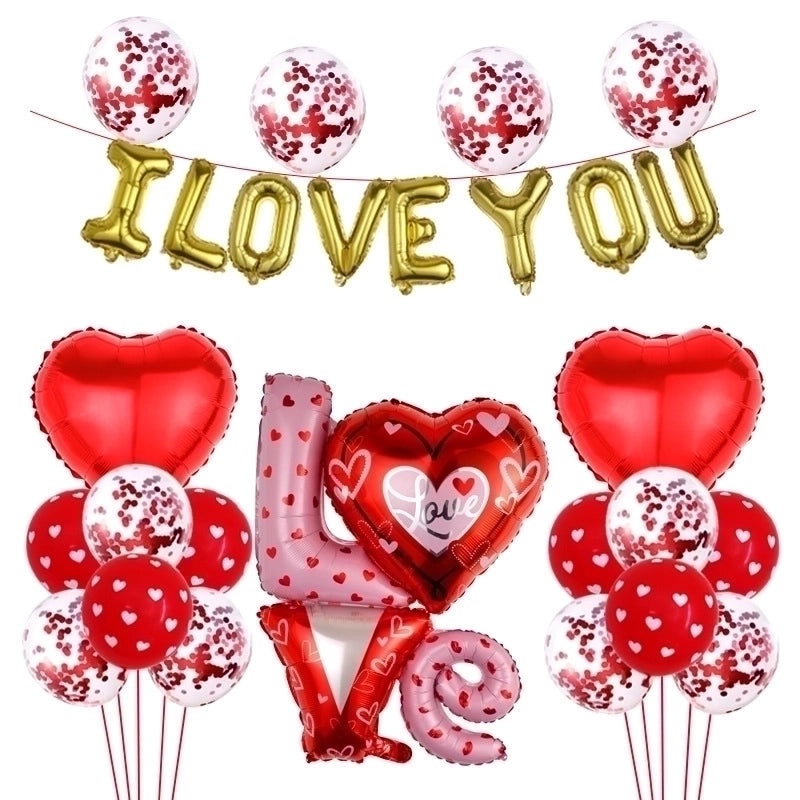 Heart-Shaped Aluminum Foil Balloons for Valentine's Day Party Decor | Party Supplies