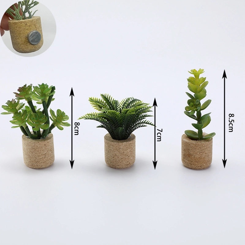 Minimalist Artificial Flower Refrigerator Magnets Made from PE PVC Sawdust|Home Decor Accessories