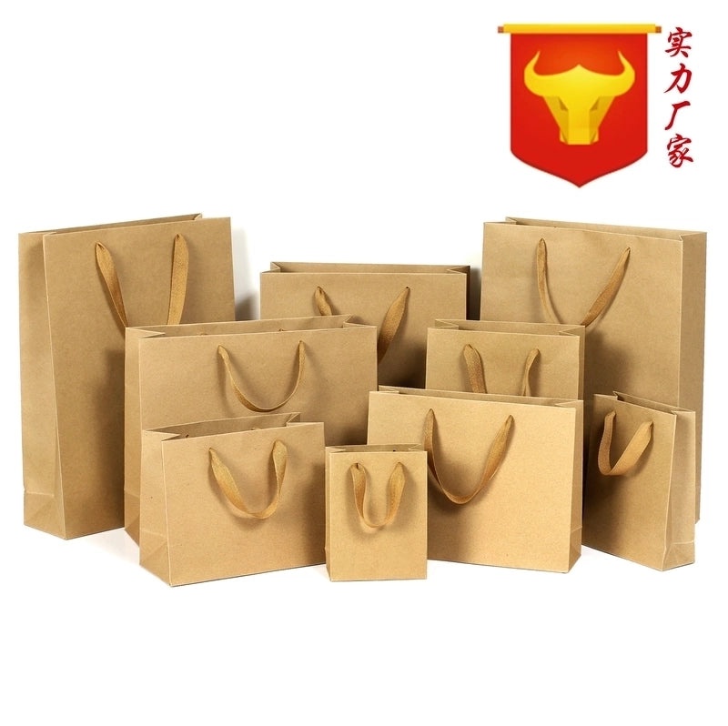 Customized Kraft Paper Shopping Bag with Printed Logo | Custom Gift & Clothing Handbags