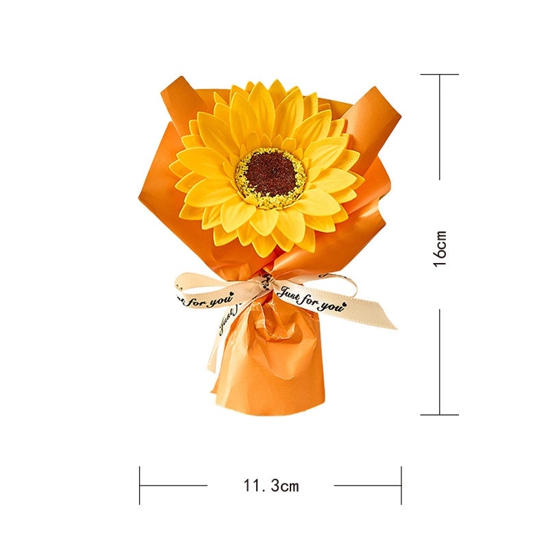Valentine's Day Sunflower Soap Flower Bouquet | Artificial Flowers Gift | Home Decor | Floral Arrangement | Beauty & Personal Care|Artificial Flo
