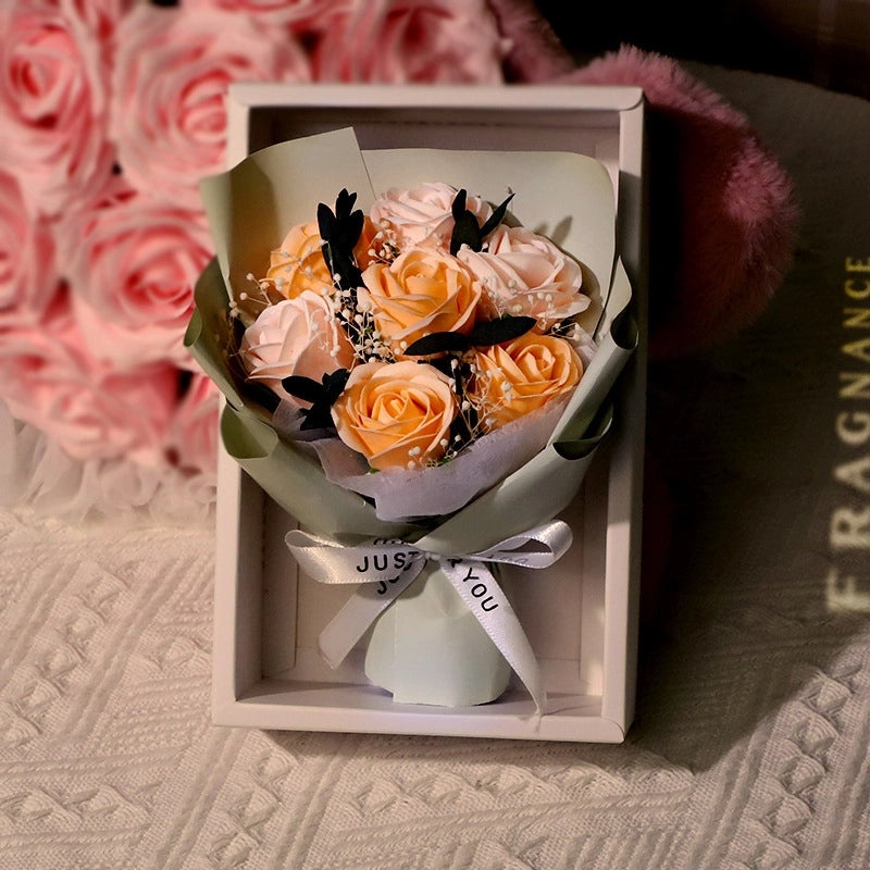 Romantic Valentine’s Day Rose Soap Flower Gift Set|Artificial Flowers
