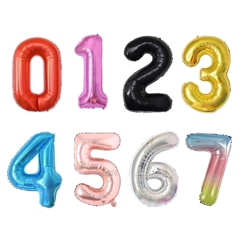 Personalized Birthday Number Balloons Aluminum Foil Party Decorations|Party Supplies Balloons
