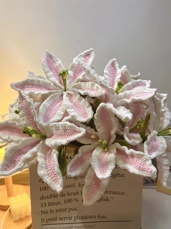 Handmade Pastoral Flower Yarn Artificial Blooms|Home Decor & Artificial Flowers