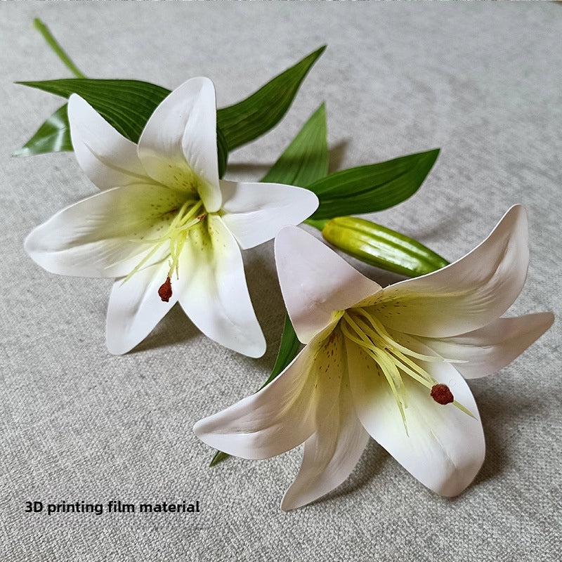 3D Film Artificial Lily Flower Bouquet for Home and Coffee Table Decoration|Home Decor Artificial Flowers