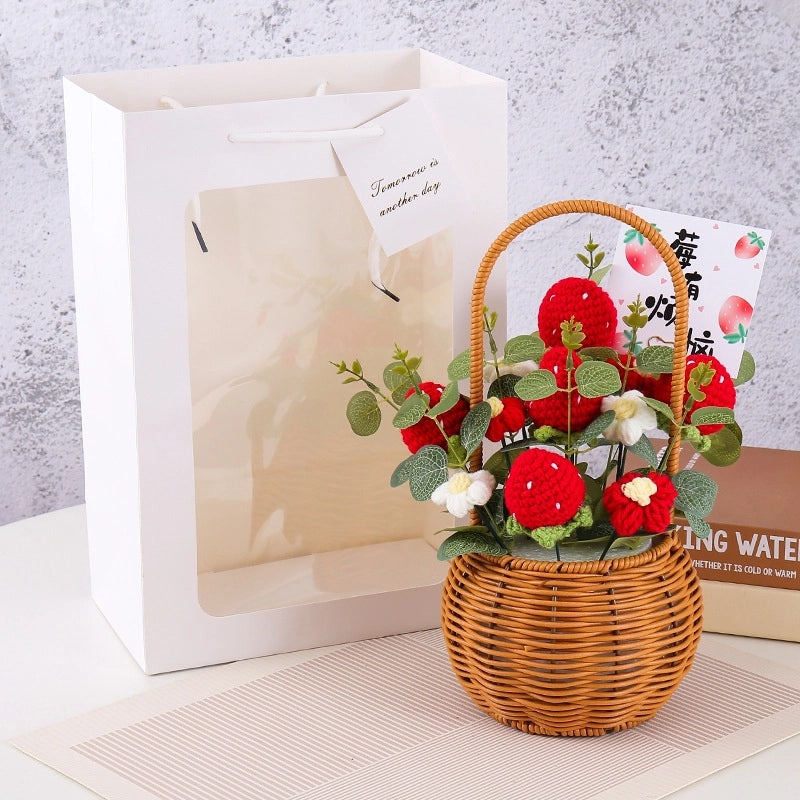 Valentine's Day Pastoral Fruit Yarn Artificial Flowers Decorative Imitation Plants|Home Decor Artificial Flowers