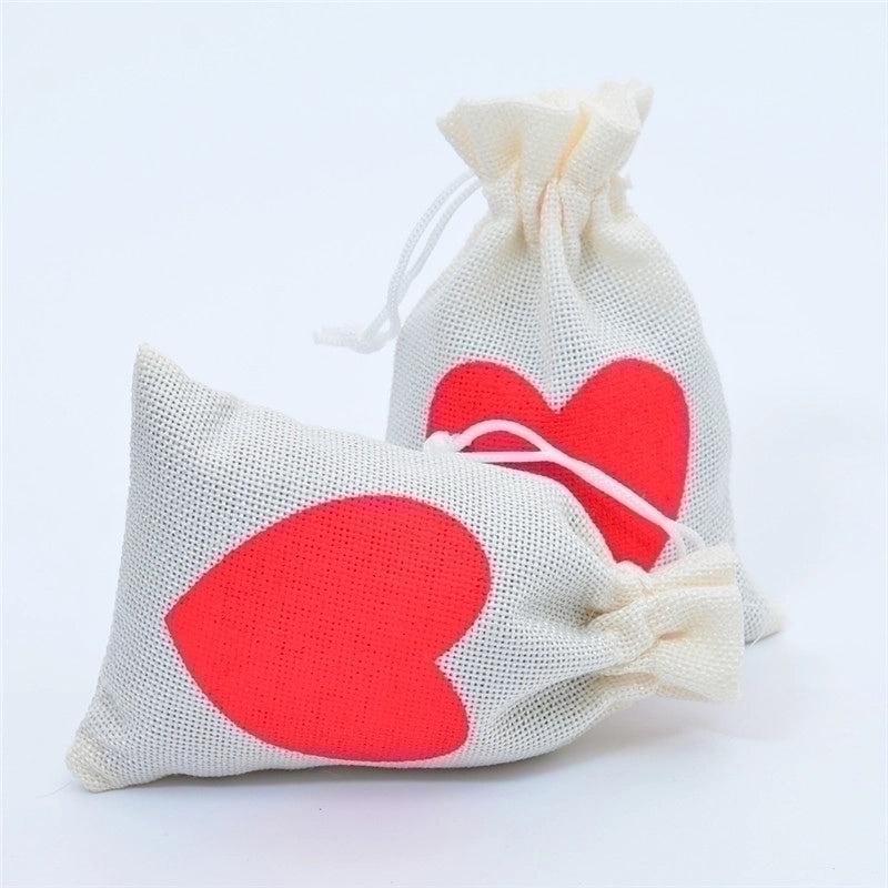 Chic Heart-Shaped Linen Gift Bag for Daily Use | Accessories & Gift Bags