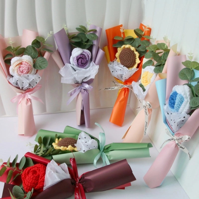 Simple Elegant Fabric Flower Bouquet|Home Decor Artificial Flowers