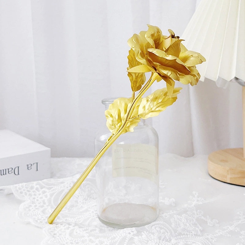 Rose Gold Foil Paper Artificial Plant for Party and Festival Decor | Home & Garden Decorations