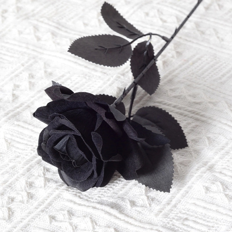 Romantic Artificial Rose Single Stem Valentine’s Day Home & Wedding Decor Soft Flannel Feel|Home Decor & Wedding Supplies