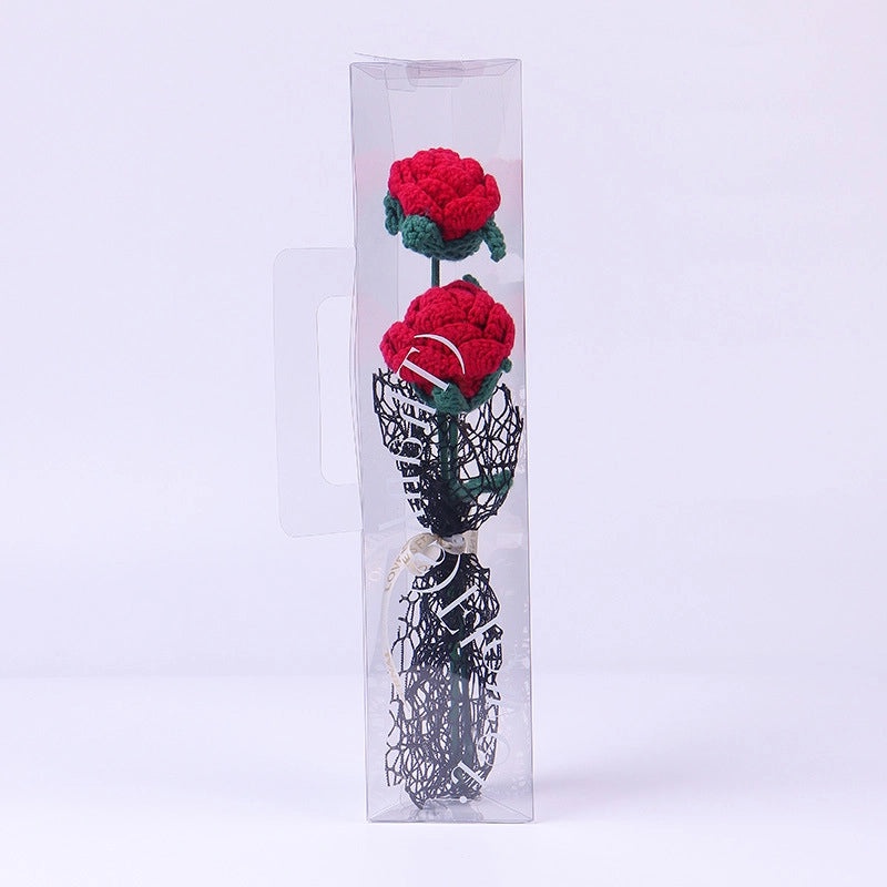 Artificial Sunflower, Rose, and Tulip Yarn Flowers Bouquet|Home Decor Artificial Flowers