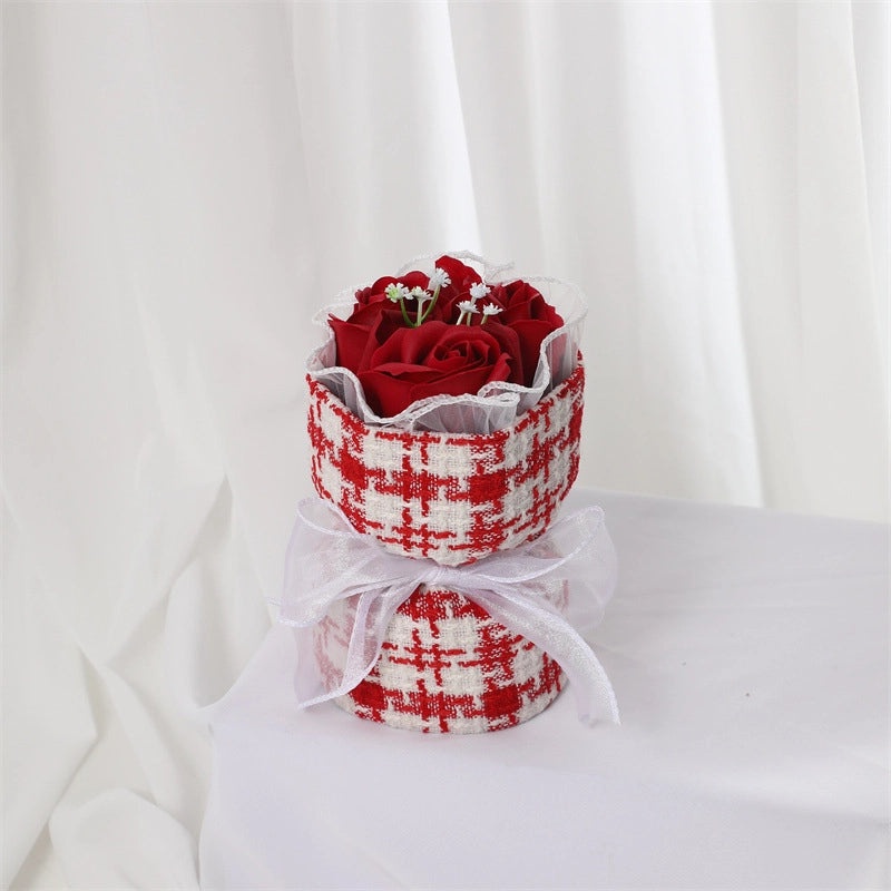 Elegant Valentine’s Day Artificial Flower Soap Gift for Women|Home Decor & Gifts