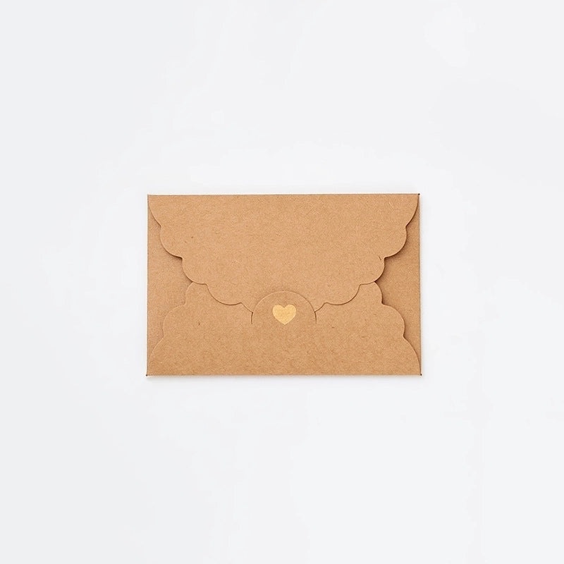 Mini Pearl Kraft Paper Love Envelope with Gilded Edges for Small Gifts|Jewelry Packaging & Gift Envelopes
