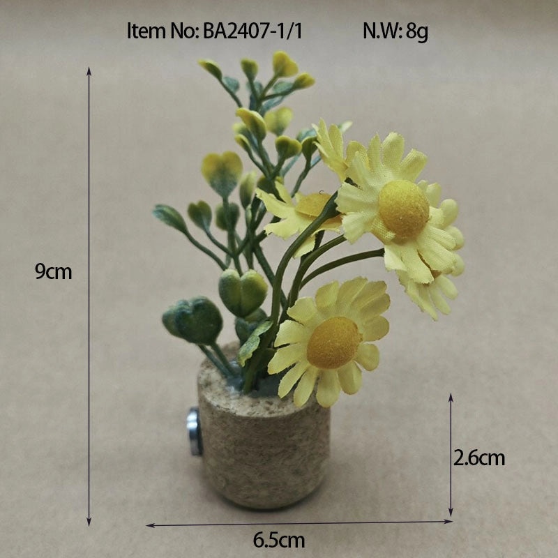 Sweet Artificial Flower Fridge Magnet Decorative Ornaments Handmade PVC Sawdust Craft | Home Decor & Magnets