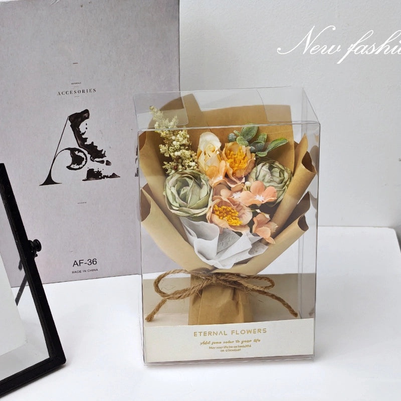 Vibrant Silk Flower Bouquet, Romantic Artificial Floral Arrangement|Home Decor Artificial Flowers