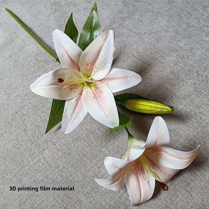 3D Film Artificial Lily Flower Bouquet for Home and Coffee Table Decoration|Home Decor Artificial Flowers