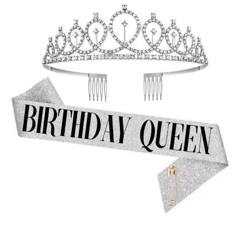 Elegant Alloy Crown with Rhinestone Inlay for Women | Jewelry Accessories