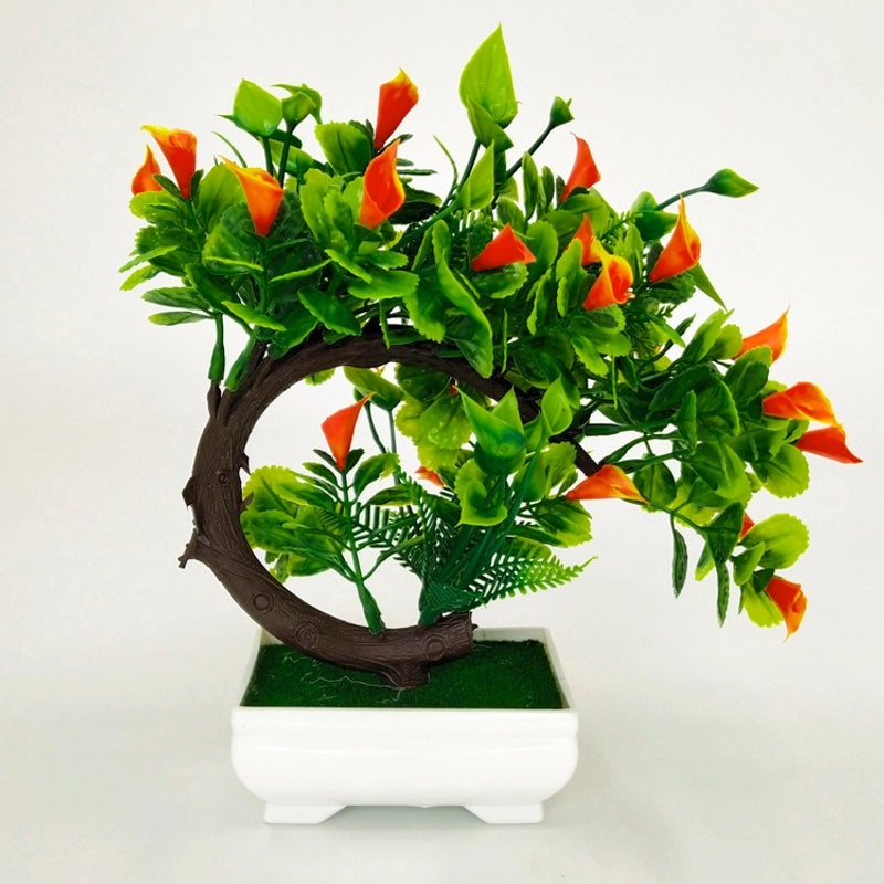 Artificial Rose and Lily Potted Plant Simulation Flower Greenery Home Indoor Outdoor Decor|Home Decor Artificial Plants