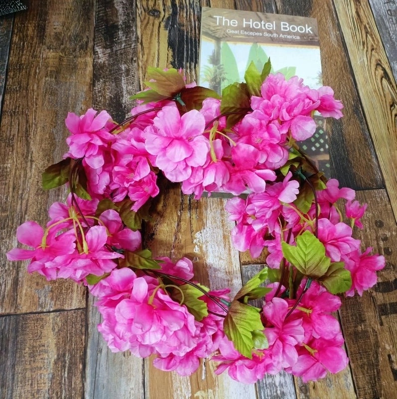 Silk Flower Wall Hanging Artificial Flower Vine Rattan Pipe Wedding Decoration for Home Celebration|Home Decor