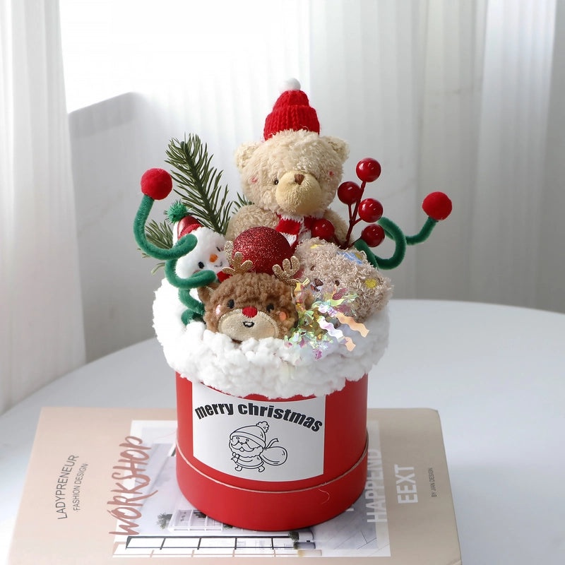 Christmas Bear Flower Arrangement|Home Decor