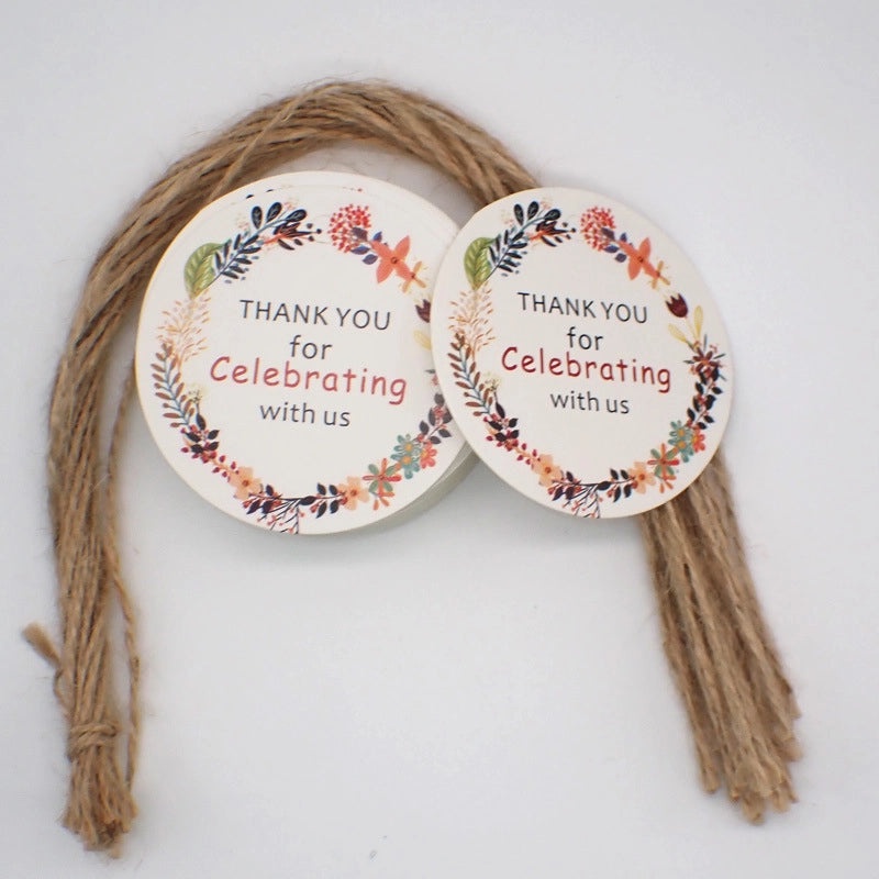 300 Pieces Thank You Tags for Full Moon Wine Party Kraft Paper Love Invitation Labels|Party Supplies & Invitations