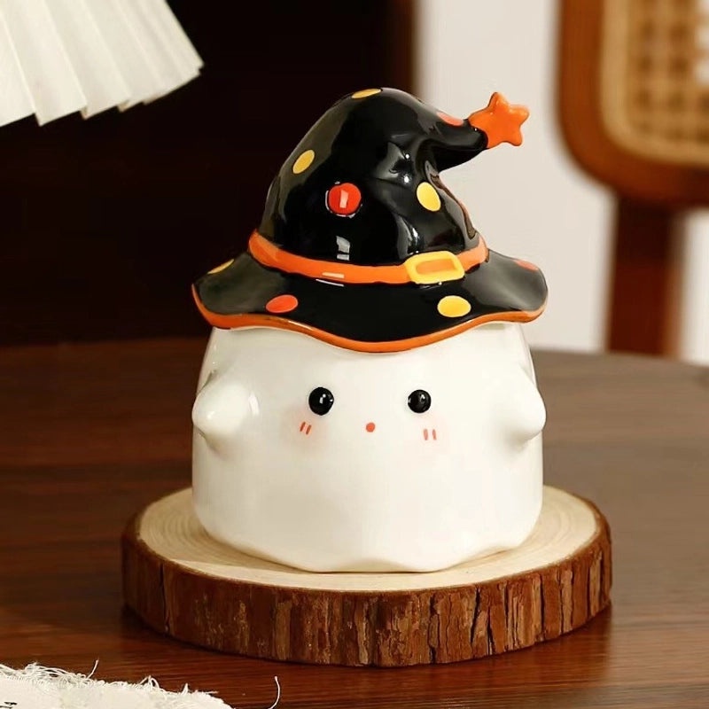 Spooky Halloween Ghost Ceramic Coffee Mug | Home & Kitchen Mugs