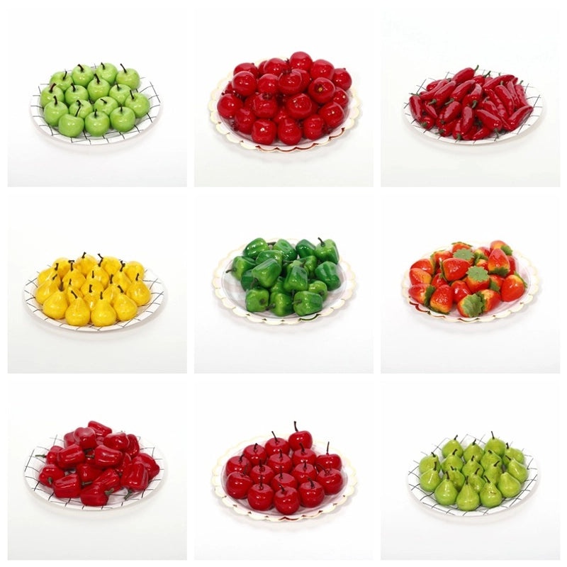 Mini Fruit Foam Props Simulation Peaches and Cherries Decorative Photo Models|Home Decor & Photo Props