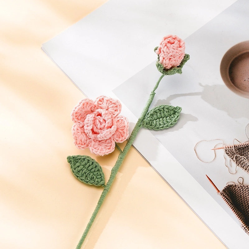 Handcrafted Wool Rose Flower Decoration for Living Room|Home Decor Gift