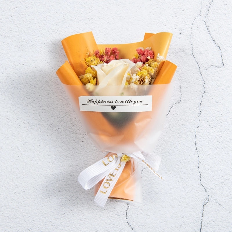 Elegant Minimalist Dried Flower Bouquet for Valentine's Day | Home Decor Artificial Flowers